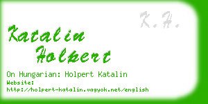 katalin holpert business card